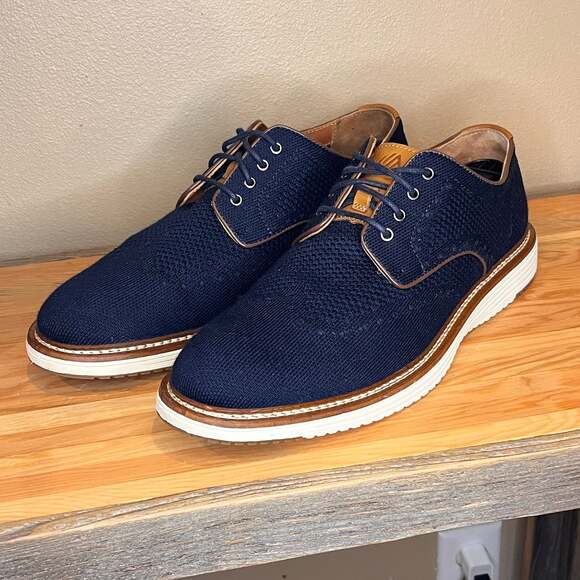 Johnston & Murphy Other - Johnston & Murphy Men's Upton Knit Wingtip Oxford in Navy